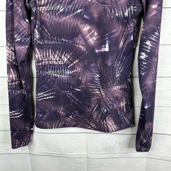 Nike Pro Womens size Small Warm Dri-Fit Half Zip Jacket Pullover Purple Dynasty - Picture 7 of 11